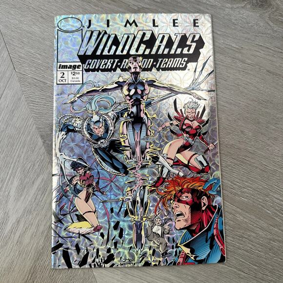WildC.A.T.S. #2 Jim Lee Prismatic Foil Cover 1992 Image Comics Wildcats - Picture 1 of 8